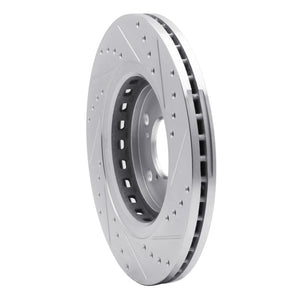 R1 15-25 Acura MDX Front Left Drilled & Slotted Silver Brake Rotor