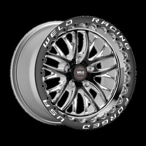 Weld S82 15x10 5x114.3 BP 7.5 BS 51 ET Black 3.18 ID Medium Pad Single Beadlock Wheel