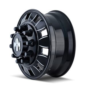 Mayhem 8180 BigRig 24.5x8.25 / 10x285.75 BP / 168mm Offset / 220.1mm Hub Inner Black Wheel