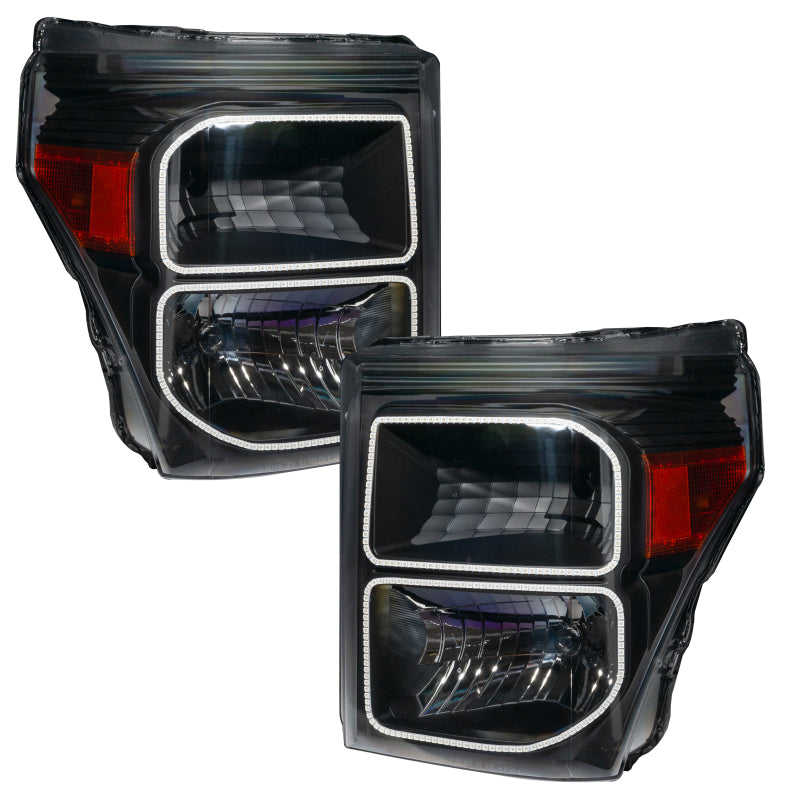 Oracle 11-16 Ford F250/350 LED HL - Black - ColorSHIFT w/ 2.0 Controller