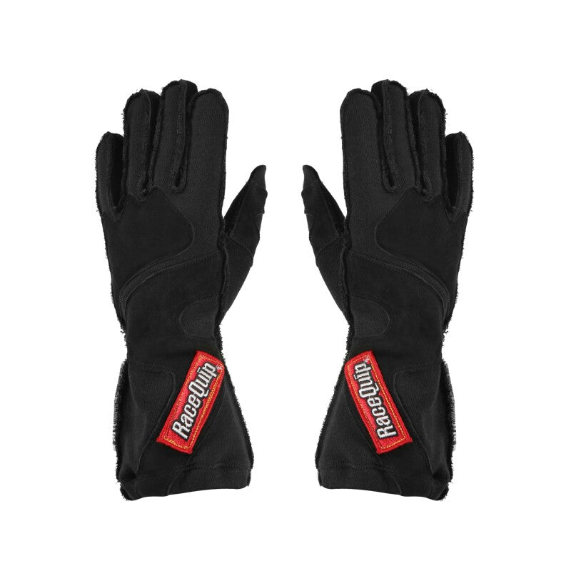 RaceQuip 356 Series 2 Layer Nomex Outseam Race Gloves SFI 3.3 / 5 All Black X-Large
