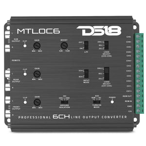 DS18 6-Chnl Speaker Emulator Remote Out Level Matching Controls LED Clip Indicator Hi/Low Converters