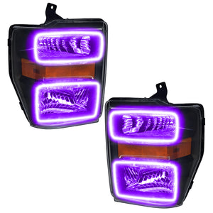 Oracle 08-10 Ford F250/350 LED HL - Black - ColorSHIFT w/ 2.0 Controller