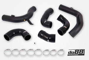 do88 Audi/Seat/Skoda/Volkswagen 1.8T/2.0T (MQB) OEM Intercooler Pressure Pipes w/Black Hoses