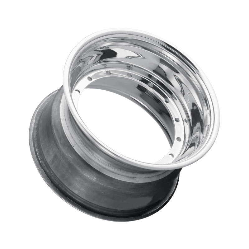Weld Midget Direct Mount 13x7 / 5x9.75 / 3 BS - Polished Shell - Polished OBL - Black Cover Wheel