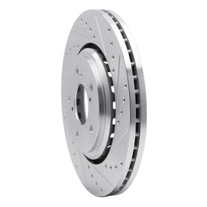 R1 15-25 Acura MDX Front Right Drilled & Slotted Silver Brake Rotor