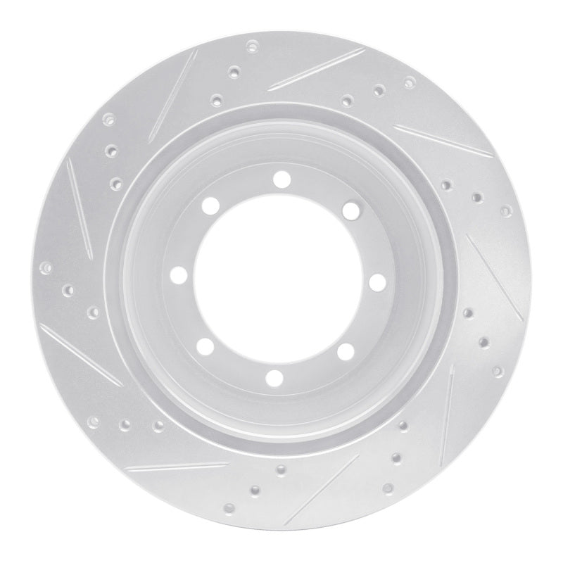 R1 99-07 Ford E-350 Super Duty Rear Right Drilled & Slotted Silver Brake Rotor