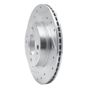 R1 16-25 Dodge Attitude (Mexico) Front Left Drilled & Slotted Silver Brake Rotor