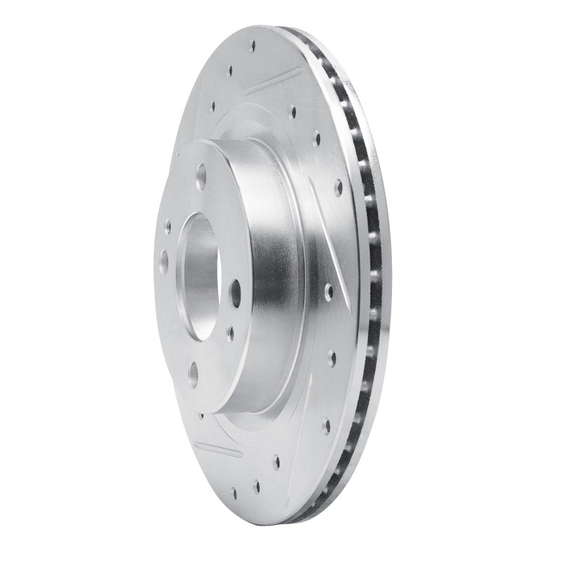 R1 16-25 Dodge Attitude (Mexico) Front Left Drilled & Slotted Silver Brake Rotor