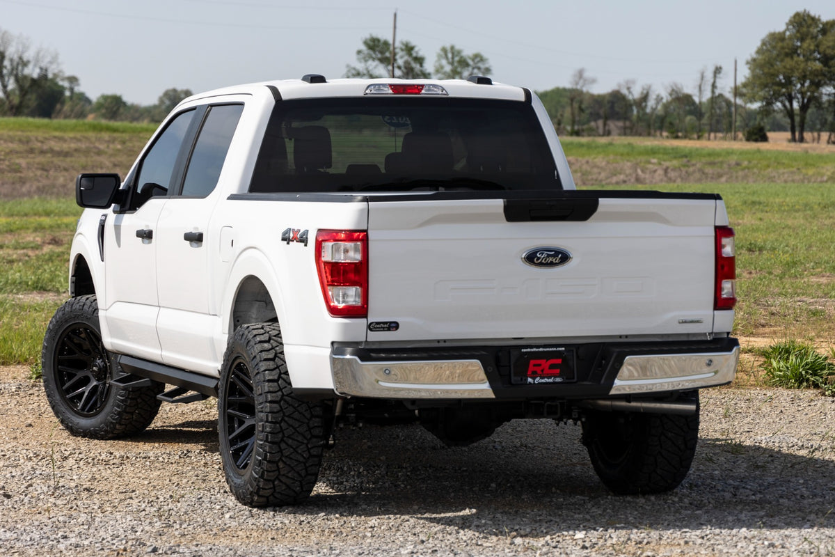 Rough Country SRL2 Adj Aluminum Step Crew Cab | Ford F-150/Lightning/F-250/F-350/Raptor (15-26)