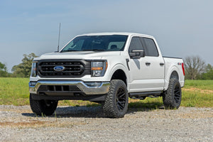 Rough Country SRL2 Adj Aluminum Step Crew Cab | Ford F-150/Lightning/F-250/F-350/Raptor (15-26)