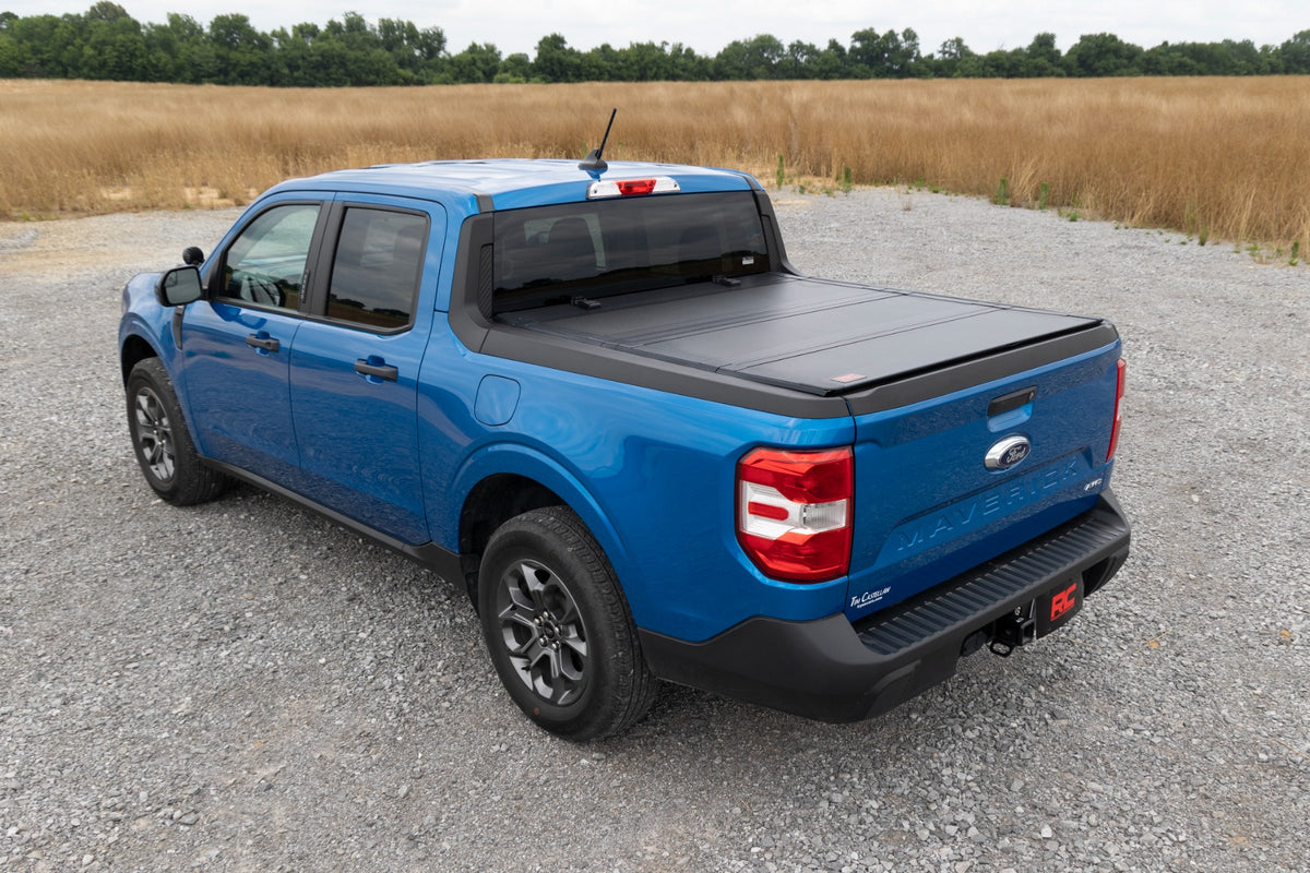 Rough Country Hard Tri-Fold Flip Up Bed Cover 4'6