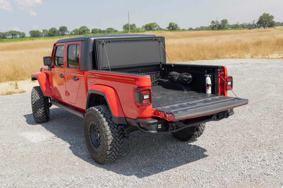 Rough Country Hard Tri-Fold Flip Up Bed Cover 5' Bed | Jeep Gladiator JT 4WD (2020-2026)