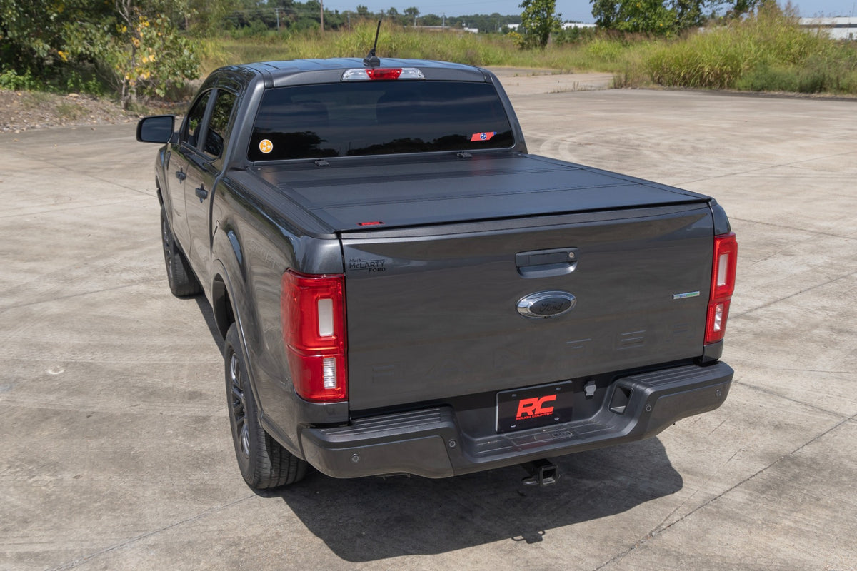 Rough Country Hard Tri-Fold Flip Up Bed Cover | Ford Ranger 2WD/4WD (19-23)