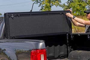 Rough Country Hard Tri-Fold Flip Up Bed Cover | Ford Ranger 2WD/4WD (19-23)