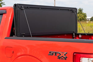 Rough Country Hard Tri-Fold Flip Up Bed Cover | Ford F-150 2WD/4WD (2015-2020)