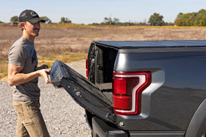Rough Country Hard Tri-Fold Flip Up Bed Cover | Ford F-150 (21-26)/F-150 Lightning (22-26)
