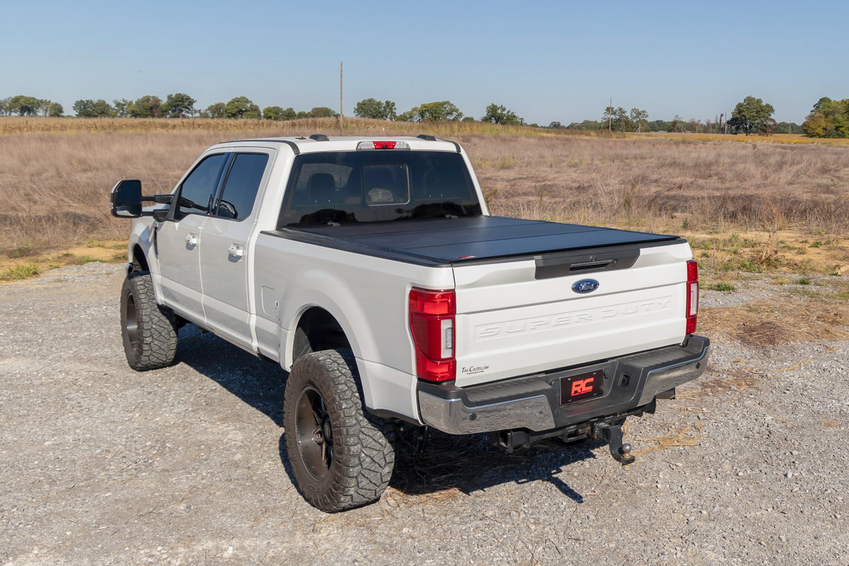 Rough Country Hard Tri-Fold Flip Up Bed Cover 6'10