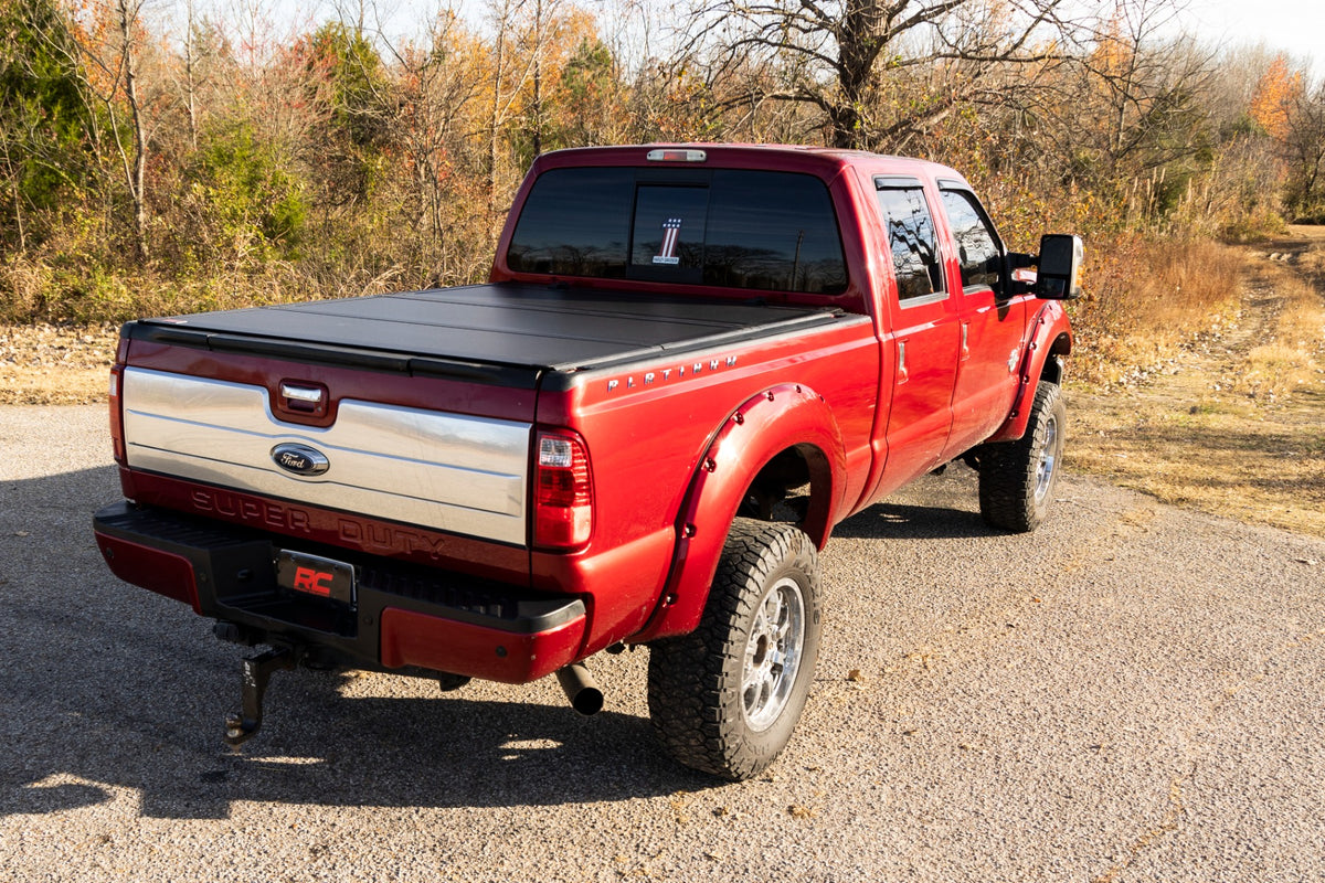 Rough Country Hard Tri-Fold Flip Up Bed Cover 6'10