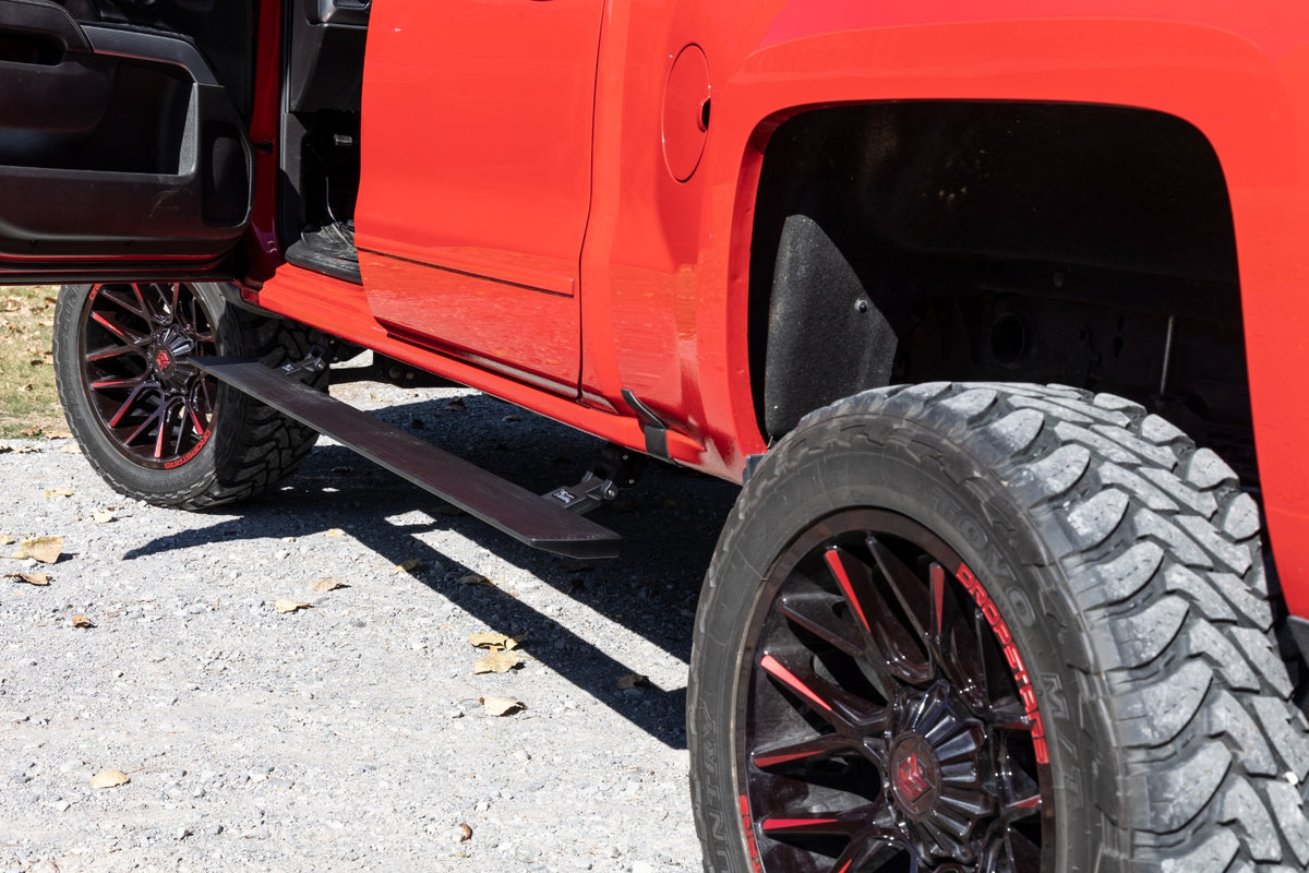 Rough Country Power Running Boards Dual Electric Motor | Crew Cab | Chevy/GMC 1500/2500HD/3500HD (07-14)