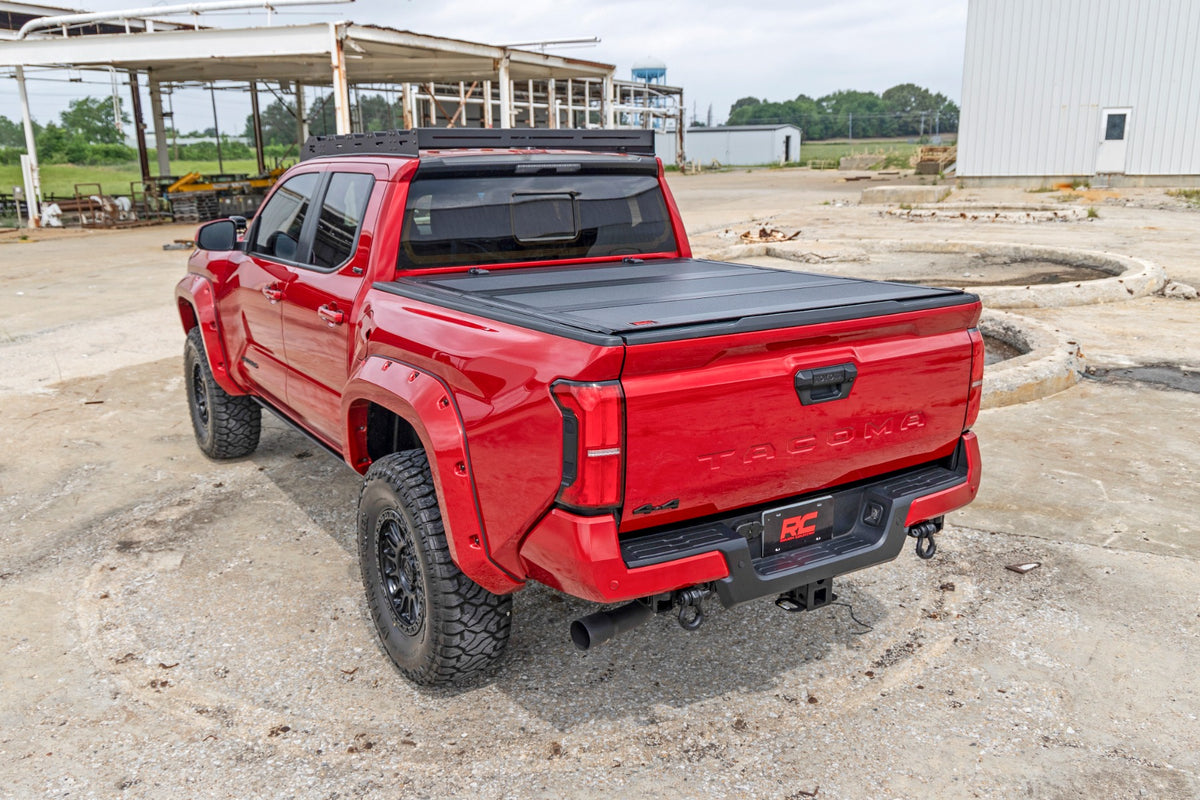 Rough Country Hard Tri-Fold Flip Up Bed Cover | Toyota Tacoma 2WD/4WD (2024-2026)