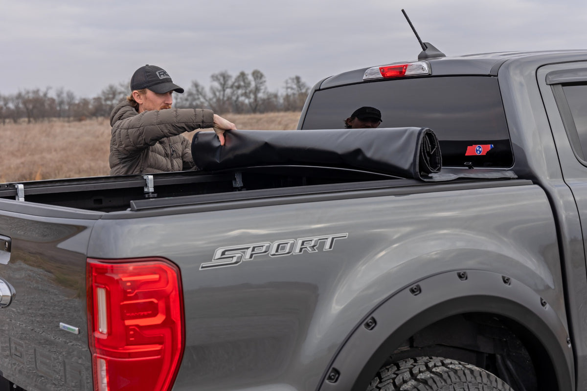 Rough Country Soft Roll Up Bed Cover 5' Bed | Ford Ranger 2WD/4WD (2019-2023)