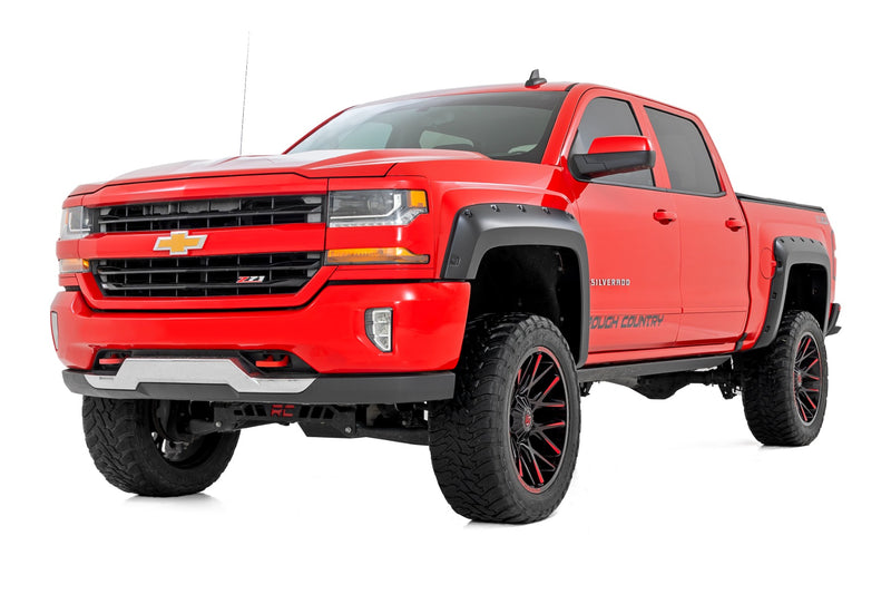 Rough Country Pocket Fender Flares | Chevy Silverado 1500 (14-18)/Silverado 2500 HD (15-19)