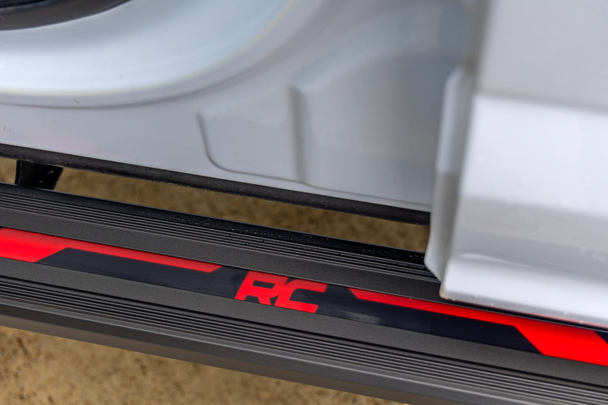 Rough Country Multi-Color LED Running Boards Crew Cab | Ford F-150/Lightning/F-250/F-350/Raptor (15-26)
