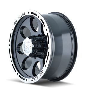 ION Type 174 16x8 / 6x139.7 BP / -5mm Offset / 106mm Hub Black/Machined Wheel