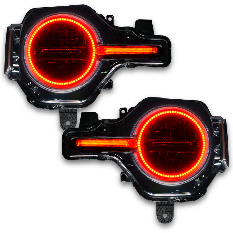 Oracle 21-22 Ford Bronco Headlight Halo Kit w/DRL Bar - Base Headlights -w/RF Controller