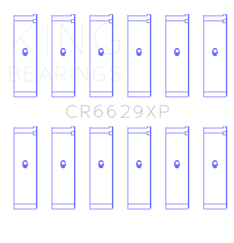 King Engine Bearings Nissan TB48DE/TB45E/TB42 Set of 6