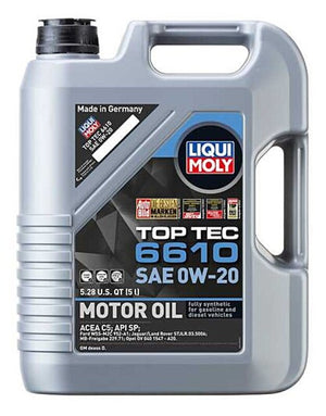LIQUI MOLY 5L Top Tec 6610 Motor Oil SAE 0W20