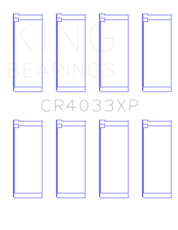 King Engine Bearings Honda F20C/F22C / 97-01 H22A4 (Size .025) Rod Bearing Set