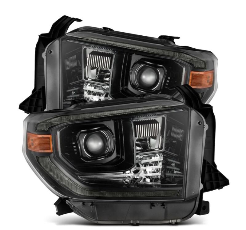 AlphaRex 14-21 Toyota Tundra PRO-Series Projector Headlights Black w/Seq. Sig. + DRL