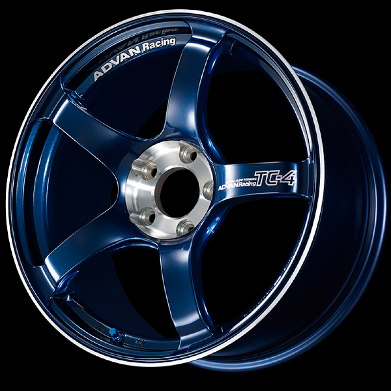 Advan TC-4 SE 17x8.0 / +35 Offset / 4x100 / 63mm Bore / Racing Indigo Blue and Diamond Cut