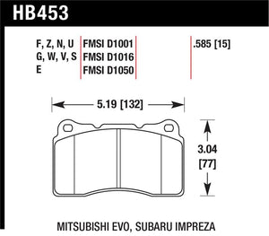 Hawk 03-06 Evo / 04-09 STi / 09-10 Genesis Coupe (Track Only) / 2010 Camaro SS DTC-60 Race Front Bra