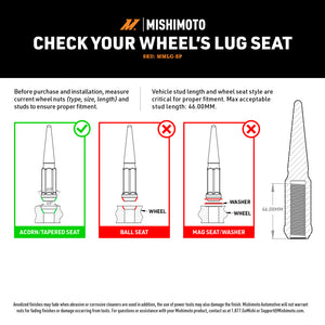 Mishimoto Mishimoto Steel Spiked Lug Nuts M14 x 1.5 24pc Set Gold