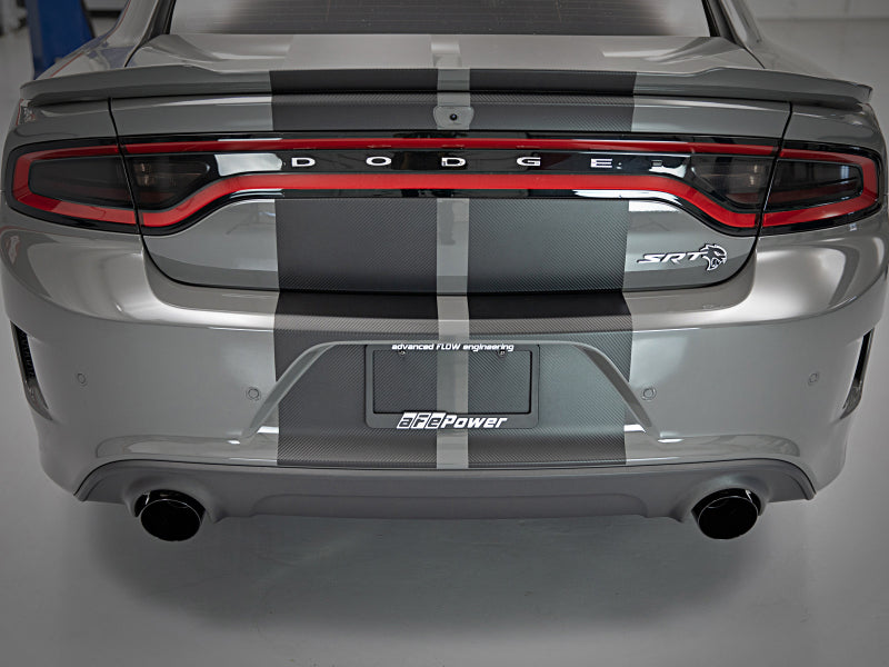 aFe MACH Force-XP 4-1/2in Black OE Replacement Exhaust Tips - 15-19 Dodge Charger/Hellcat