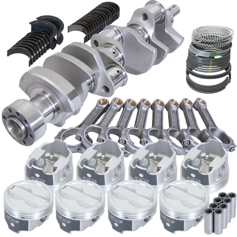 Eagle Chevy LT1 350 1Pc 3.750in Crank 5.700in I-Beam Rods -18cc 4.060in Pistons Rotating Assembly