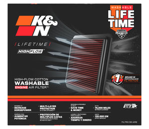 K&N Replacement Panel Air Filter for 2014 Mini Cooper 1.5L