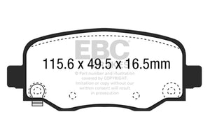 EBC 15+ Chrysler 200 2.4 Greenstuff Rear Brake Pads