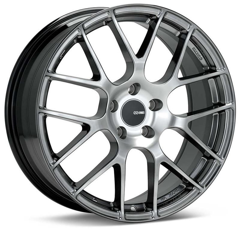 Enkei Raijin 18x8.5 50mm Offset 5x114.3 Bolt Pattern 72.6 Bore Diameter Hyper Silver Wheel