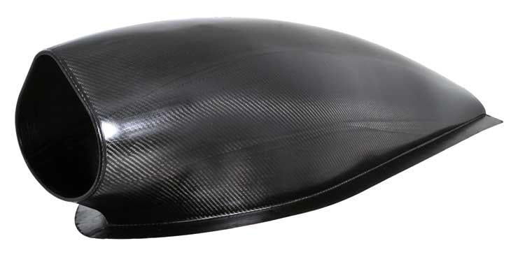 K&N Universal Round Tapered Carbon Fiber Air Filter 6in Flg ID Centered/7.5in B OD/4.5in T OD/4in H