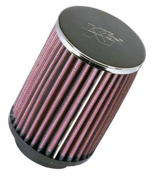 K&N Filter Universal Rubber Round Straight Filter 20 Deg Angled 2-7/16in Flange 3-3/4in OD 4in H