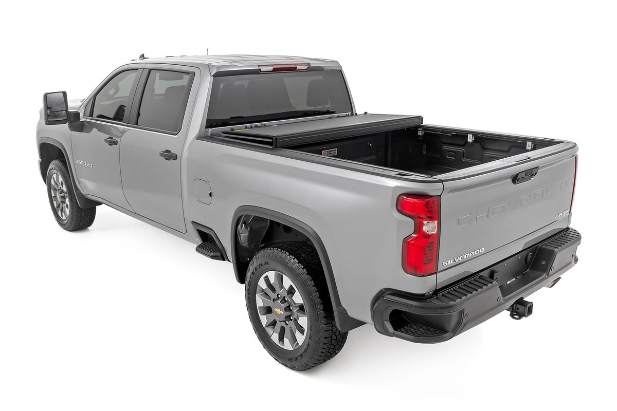 Rough Country Hard Tri-Fold Flip Up Bed Cover 6'9