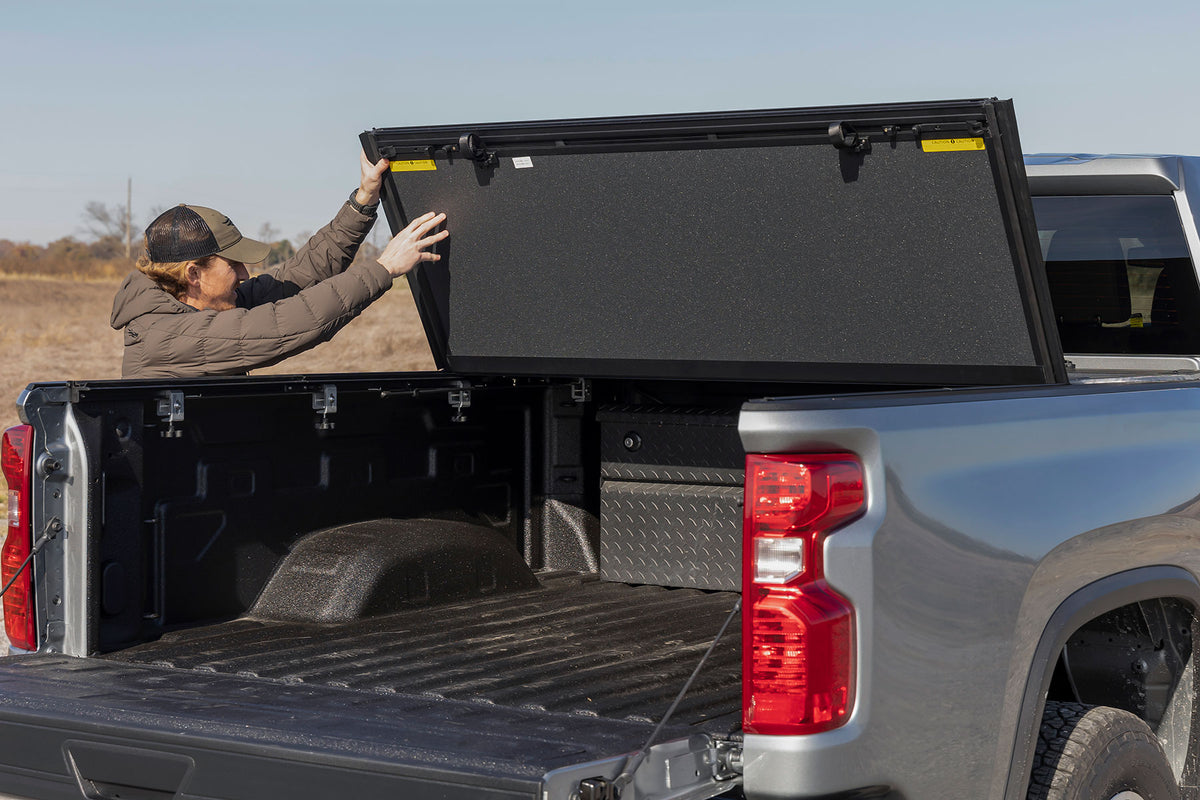 Rough Country Hard Tri-Fold Flip Up Bed Cover 6'9