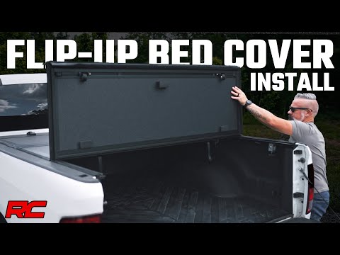 Rough Country Hard Tri-Fold Flip Up Bed Cover 6'4
