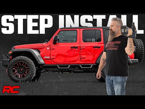Rough Country Contoured Drop Steps 4 Door | Jeep Wrangler JL (21-25)/Wrangler Unlimited (18-26)