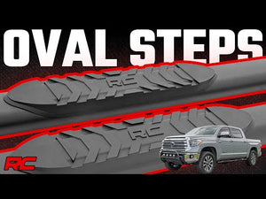 Rough Country Oval Nerf Step Crew Cab | Black | Toyota Tundra 2WD/4WD (2007-2021)