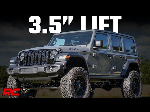 Rough Country 3.5 Inch Lift Kit C/A Drop | 4-Door | EcoDiesel | Jeep Wrangler Unlimited (20-23)